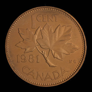 Canada, Elizabeth II, 1 cent : 1981