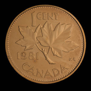 Canada, Elizabeth II, 1 cent : 1981