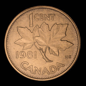 Canada, Elizabeth II, 1 cent : 1981