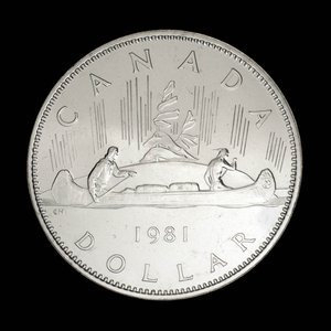 Canada, Elizabeth II, 1 dollar : 1981