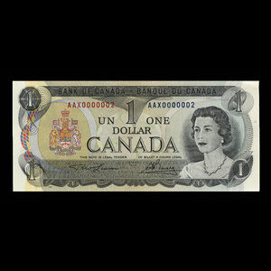 Canada, Bank of Canada, 1 dollar : 1973