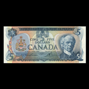 Canada, Bank of Canada, 5 dollars : 1979