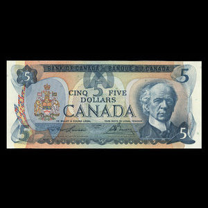 Canada, Bank of Canada, 5 dollars : 1979