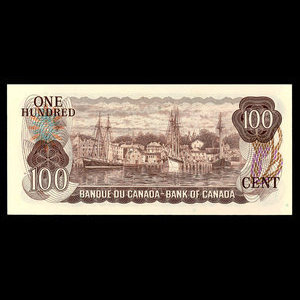 Canada, Bank of Canada, 100 dollars : 1975