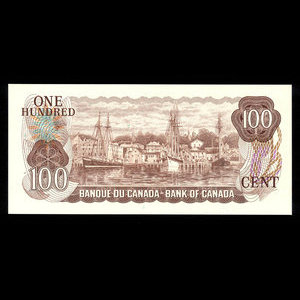 Canada, Bank of Canada, 100 dollars : 1975