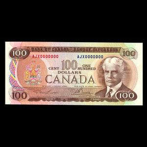 Canada, Bank of Canada, 100 dollars : 1975