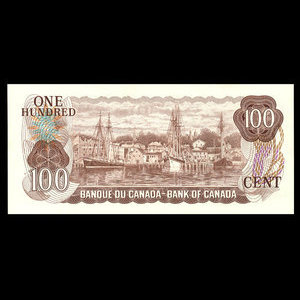 Canada, Bank of Canada, 100 dollars : 1975