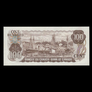 Canada, Bank of Canada, 100 dollars : 1975