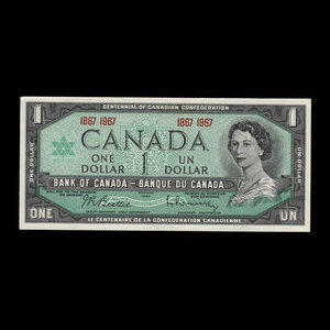 Canada, Bank of Canada, 1 dollar : 1967