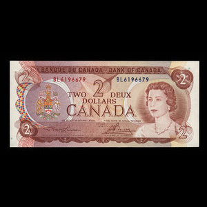 Canada, Bank of Canada, 2 dollars : 1974