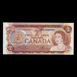 Canada, Bank of Canada, 2 dollars : 1974