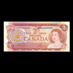 Canada, Bank of Canada, 2 dollars : 1974