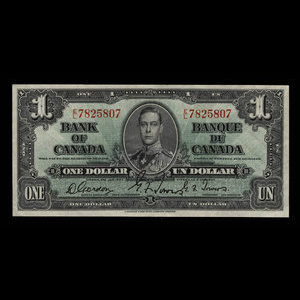 Canada, Bank of Canada, 1 dollar : January 2, 1937