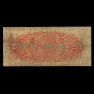 Canada, Bank of Toronto (The), 20 dollars : July 1, 1887