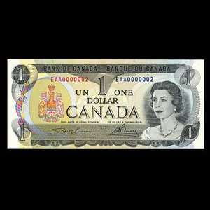 Canada, Bank of Canada, 1 dollar : 1973