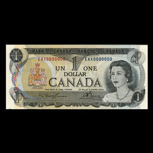 Canada, Bank of Canada, 1 dollar : 1973