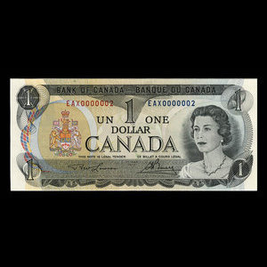 Canada, Bank of Canada, 1 dollar : 1973