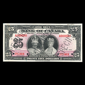 Canada, Bank of Canada, 25 dollars : May 6, 1935