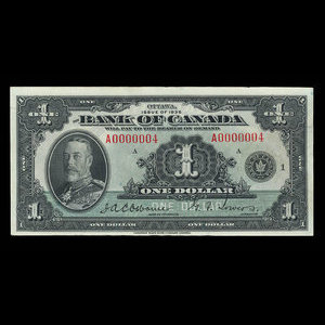 Canada, Bank of Canada, 1 dollar : 1935