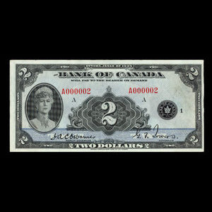 Canada, Bank of Canada, 2 dollars : 1935