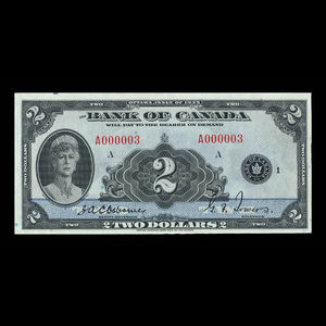 Canada, Bank of Canada, 2 dollars : 1935