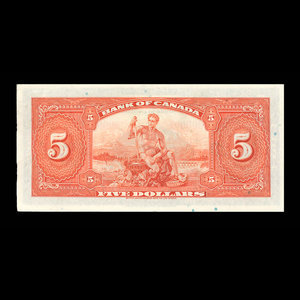 Canada, Bank of Canada, 5 dollars : 1935