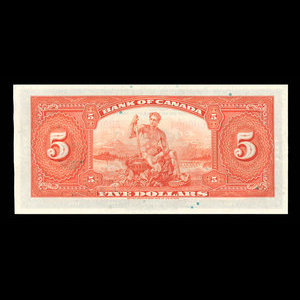 Canada, Bank of Canada, 5 dollars : 1935