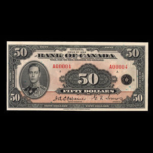 Canada, Bank of Canada, 50 dollars : 1935