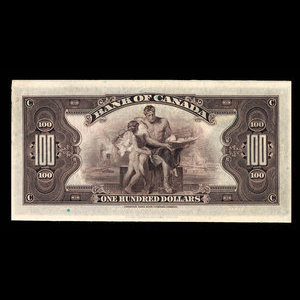 Canada, Bank of Canada, 100 dollars : 1935