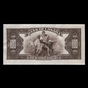 Canada, Bank of Canada, 100 dollars : 1935