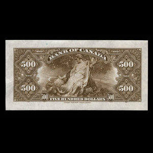 Canada, Bank of Canada, 500 dollars : 1935