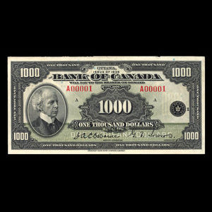 Canada, Bank of Canada, 1,000 dollars : 1935