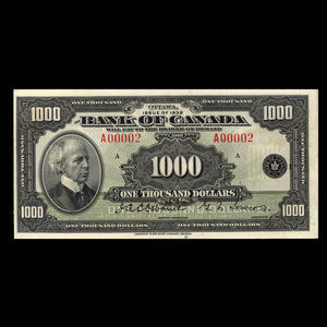 Canada, Bank of Canada, 1,000 dollars : 1935