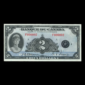 Canada, Bank of Canada, 2 dollars : 1935