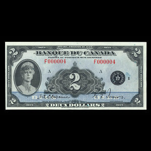 Canada, Bank of Canada, 2 dollars : 1935