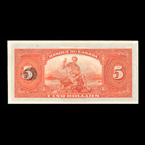 Canada, Bank of Canada, 5 dollars : 1935