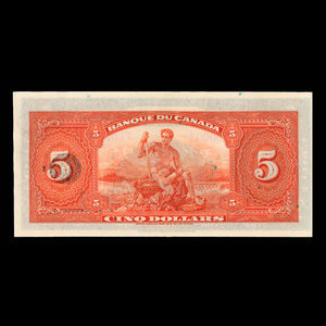 Canada, Bank of Canada, 5 dollars : 1935