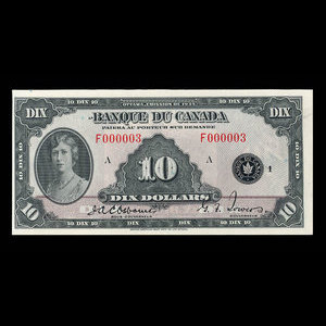 Canada, Bank of Canada, 10 dollars : 1935