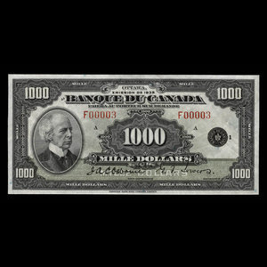 Canada, Bank of Canada, 1,000 dollars : 1935