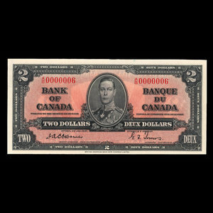 Canada, Bank of Canada, 2 dollars : January 2, 1937