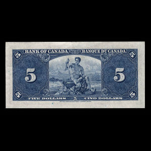 Canada, Bank of Canada, 5 dollars : January 2, 1937