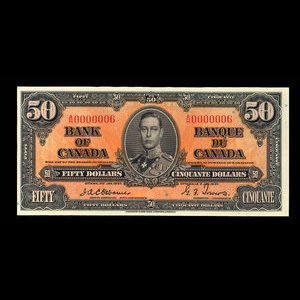 Canada, Bank of Canada, 50 dollars : January 2, 1937