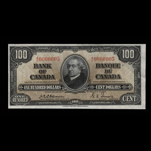 Canada, Bank of Canada, 100 dollars : January 2, 1937