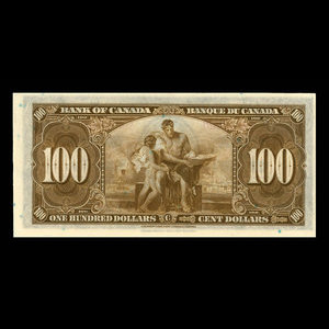 Canada, Bank of Canada, 100 dollars : January 2, 1937