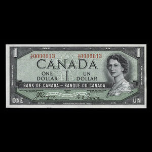 Canada, Bank of Canada, 1 dollar : 1954