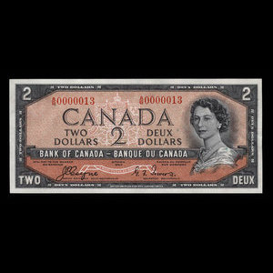 Canada, Bank of Canada, 2 dollars : 1954