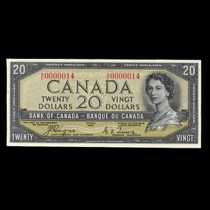 Canada, Bank of Canada, 20 dollars : 1954