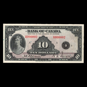 Canada, Bank of Canada, 10 dollars : 1935