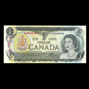 Canada, Bank of Canada, 1 dollar : 1973