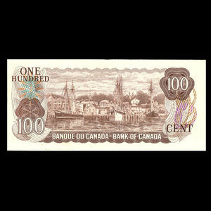 Canada, Bank of Canada, 100 dollars : 1975